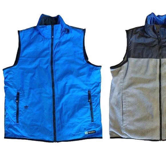 VTG Nautica Competition Blue Grey Reversible Insulated Vest Men's XL - Picture 3 of 16